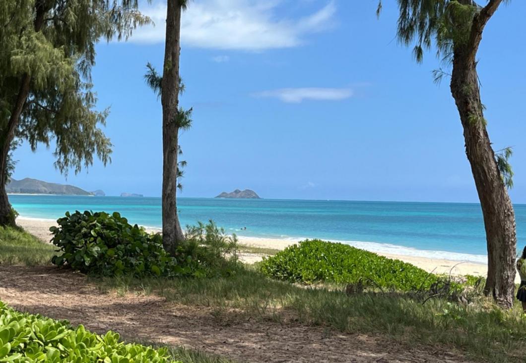 View of ocean from Sherwood Beach on the Windward Side of Oahu